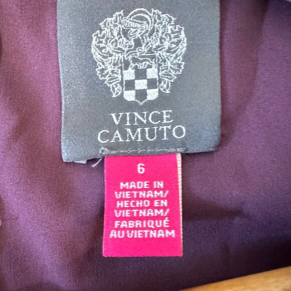 Vince Camuto NWT Women's Size 6 Paisley Puff Sleeve Satin Midi Dress Boho $168 - Picture 5 of 13